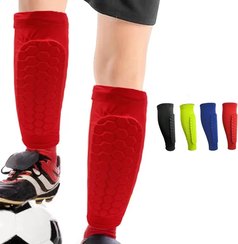 Vista 6 de Espinilleras de fútbol para jóvenes y adultos, con relleno, para hombres, mujeres, niños, niñas