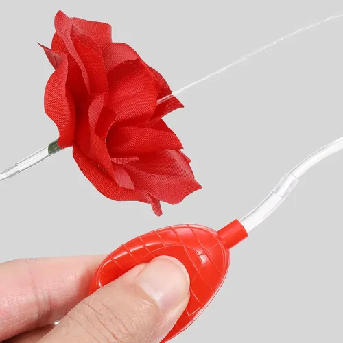 Vista 6 de Abaodam Broche de rosas para chorros con diseño de flores, broche de agua y accesorios de payaso, accesorios para fiesta, flor artificial, pin