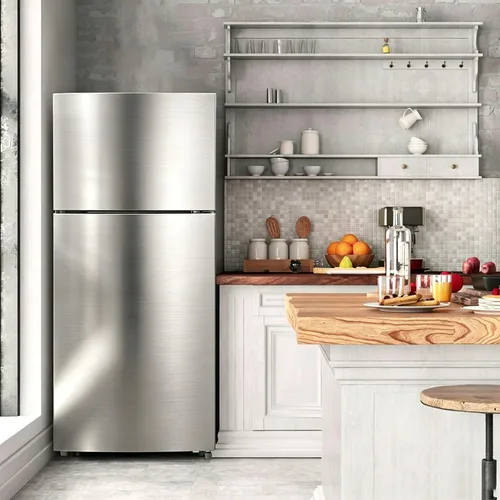 Vista 5 de Refrigerador de 30" con congelador superior independiente, refrigerador sin escarcha de 18,0 pies cúbicos, refrigerador de tamaño completo