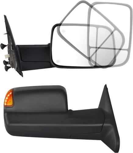 Vista 7 de Espejos de remolque para conductor y pasajero para Dodge Ram 1500 1994-2001, Ram 2500 3500 1994-2002 Ajustable manual, plegado manual, juego