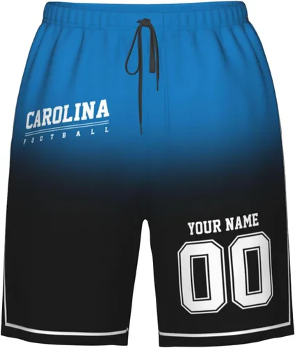 Vista 27 de Pantalones cortos de playa personalizados de fútbol para hombre, de secado rápido, personalizados con cualquier nombre y número, regalos