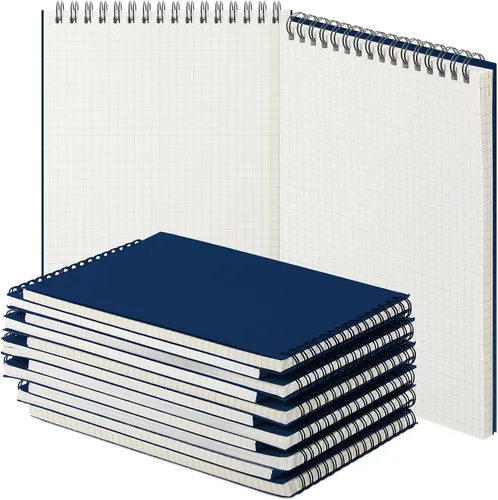 Vista 13 de Engrowtic Paquete de 1 bloc de notas en espiral de papel cuadriculado A5, bloc de notas encuadernado con alambre, bloc de notas de cuadrícula