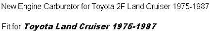 Vista 5 de GOWE Carburador para Toyota 2F Land Cruiser 1975-1987 OEM # 21100-61012