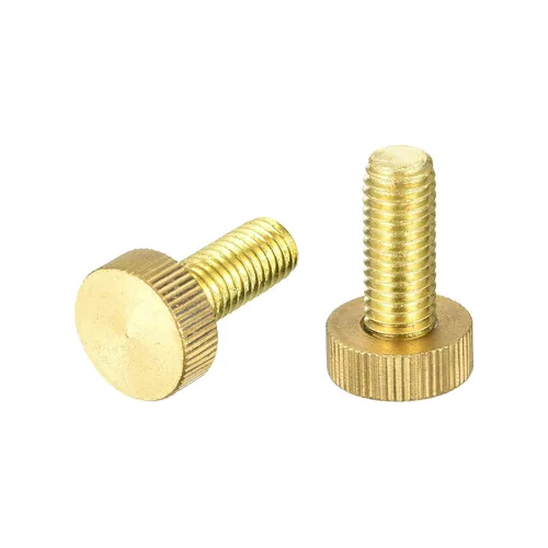 Vista 9 de uxcell Tornillos moleteados para pulgar, pernos planos de latón M3x4mm, sujetadores para PC, electrónicos, mecánicos, 2