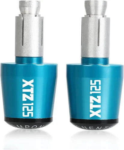 Vista 10 de Extremos de barra de manillar de motocicleta para XTZ125 XTZ 125 2021 2022 2023 78 pulgadas 0.866 in, tapones antivibración plateados