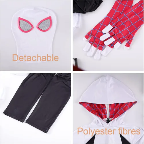 Vista 9 de 2023 Super Hero Halloween Cosplay Costume Spandex 3D Style Jumpsuit Kids