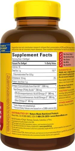 Vista 8 de Nature Made Aceite de pescado Omega 3, 1200 mg cápsulas blandas