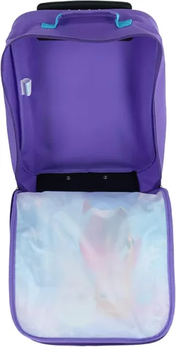 Vista 6 de Frozen Elsa Anna - Maleta plegable con ruedas de 15 pulgadas equipaje rodante Púrpura