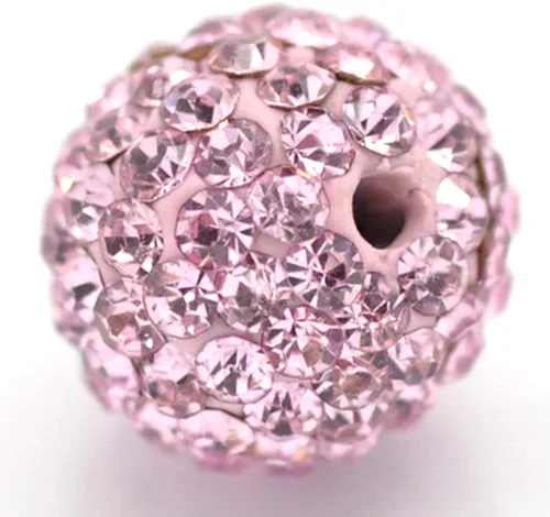 Vista 28 de RUBYCA Pave - Cuentas de arcilla de cristal checo para joyería Shamballa (20 unidades, 0.472 pulgadas, morado claro)