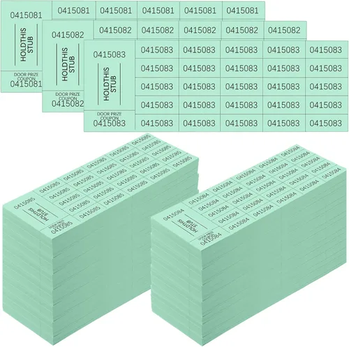 Vista 17 de Kosiz 2000 hojas de boleto para rifa, 25 boletos de subasta chinas para oferta, bandeja complicada, canasta, hojas para rifa para recompensas