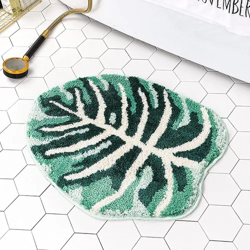 Vista 8 de UKELER ELER - Bonita alfombra de baño Chill Pill, azul, absorbente, antideslizante, lavable, suave, lanuda alfombra de ducha de 27.5 x 15.5 pulgadas