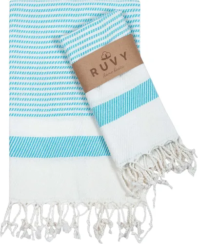Vista 11 de Ruvy Home Basics - Juego de 2 toallas de mano turcas para baño, 18 x 40 pulgadas, algodón y baño decorativo, toallas de cocina, paños de cocina, té