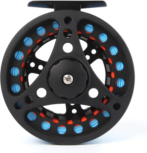 Vista 10 de Carrete de mosca (1/2WT 3/4WT 5/6WT 7/8WT) con línea Combo de aleación de aluminio Arbor grande Carretes de pesca con mosca Peso adelante Línea