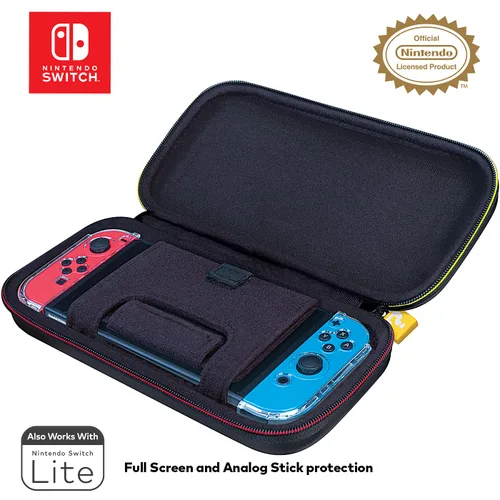 Vista 4 de Game Traveler Nintendo Switch Super Mario Case - Adjustable Viewing Stand & Game Case Storage , Protective Vinyl Hard Shell Case with Deluxe Carry