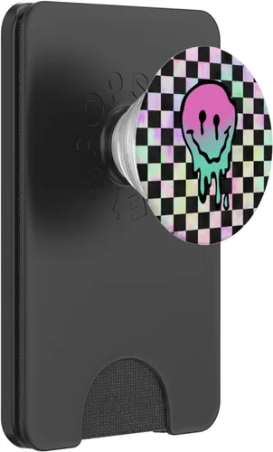 Vista 8 de Blah Retro Y2K Drippy Smile Face 90s Vaporwave Rad PopSockets PopSockets intercambiables rosa fresco