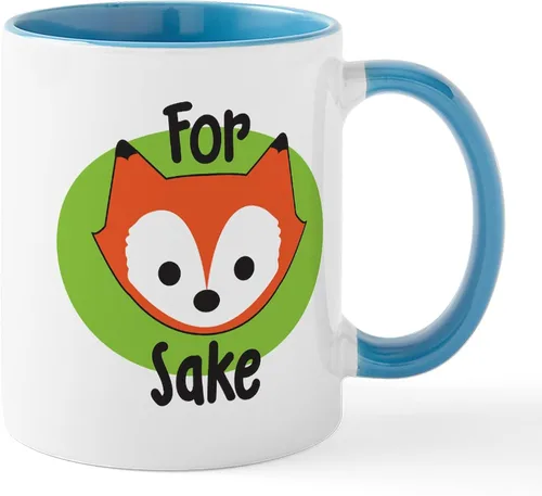 Vista 32 de CafePress Taza de café de cerámica For Fox Sake de 11 oz (11.0 fl oz)