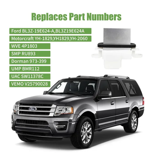 Vista 4 de Módulo de control del ventilador HVAC, resistor del motor del ventilador compatible con Ford Expedition 2009-2017, Ford F-150 2009-2014, Lincoln
