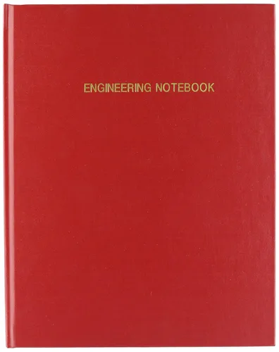 Vista 2 de Libreta de notas de ingeniería de 96 páginas, de 8 7/8 x 11 1/4 pulgadas, con cubierta dura de costura Smyth, de la marca BookFactory
