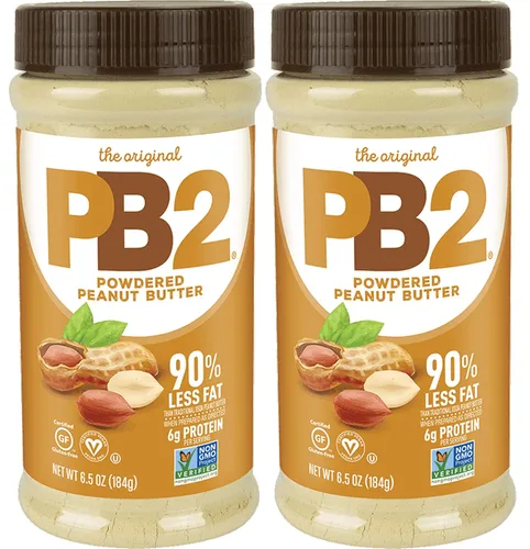 Vista 4 de PB2 Paquete de mantequilla de maní en polvo - Original PB2 and Cocoa PB2 Peanut Butter Powder (dos frascos de 16 onzas)