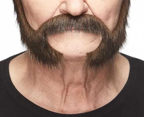 Vista 55 de Mustaches Self-Adhesive Stick On Fake Handlebar for Adults Negro