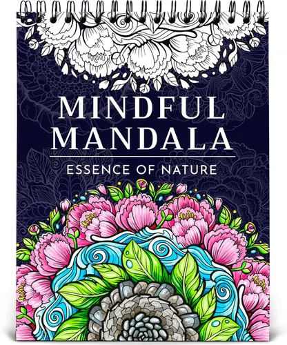 Vista 10 de Libro de colorear mandala RYVE para adultos - 50 mandalas únicas para relajación y alivio del estrés - Libro de colorear para adultos en espiral