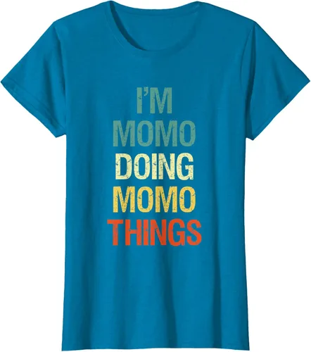 Vista 84 de I'M Momo Doing Momo Things - Camiseta de regalo con nombre personalizado, Negro, S