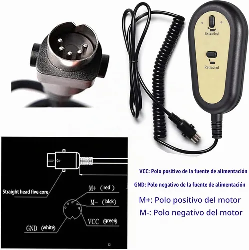 Vista 3 de Controlador de control manual reclinable eléctrico remoto de 2 botones