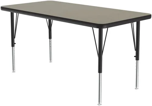 Vista 35 de Correll - Mesa rectangular de actividades para el aula de 24 x 36 pulgadas, altura ajustable (19-29 pulgadas), parte superior de nogal colonial