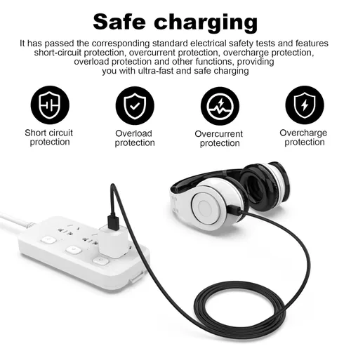 Vista 5 de Zosvoses Cable de carga A50 compatible con auriculares Astro A50, A38, A20, cable de carga micro USB para MixAmp Pro TR, MixAmp TXD, 6.6 pies