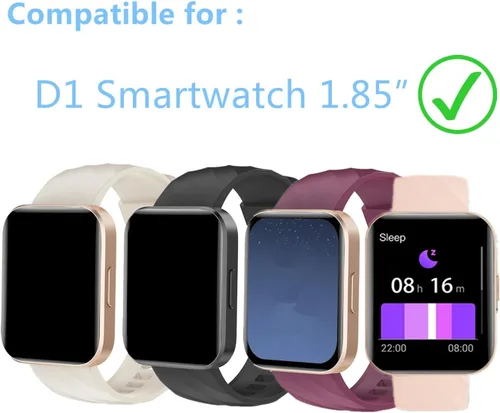 Vista 2 de Protector de pantalla compatible con Dakofied D1 Smart Watch de 1.85 pulgadas (paquete de 6) película suave de TPU transparente, compatible