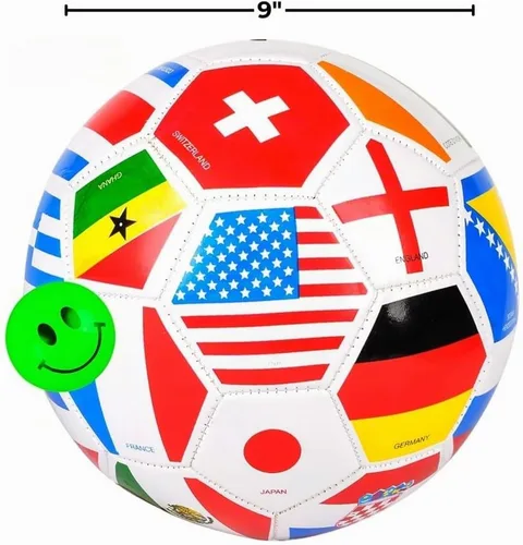 Vista 4 de Balón de fútbol T}tamaño Completo World International, mezclado.