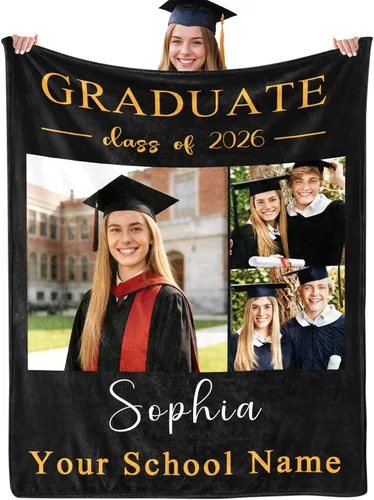 Vista 15 de ShineSand envía al día siguiente, cobija personalizada con texto de foto - impresa en EE. UU., cobijas con fotos personalizadas, regalos de Navidad