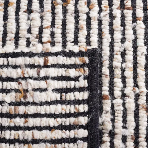 Vista 8 de SAFAVIEH Natura Collection - Alfombra de pasillo, 2 pies 3 pulgadas x 7 pies, negro y marfil, lana y yute, ideal para dormitorio, vestíbulo