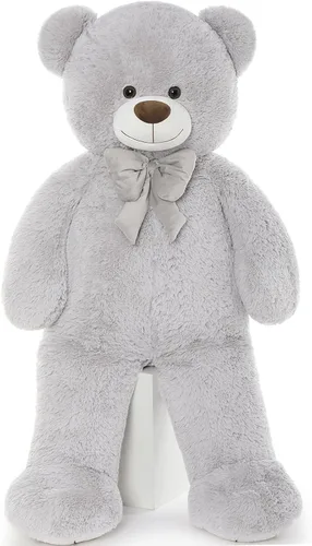 Vista 10 de Tezituo Oso de Peluche Gigante de 47 Pulgadas, Suave Animal de Peluche Grande Tamaño Real de 4 Pies, Juguete de Oso de Peluche, Regalo de San Azul