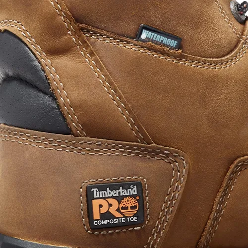 Vista 3 de Timberland PRO Men's Boondock 8 Inch Composite Safety Toe Waterproof Work Boots Marrón