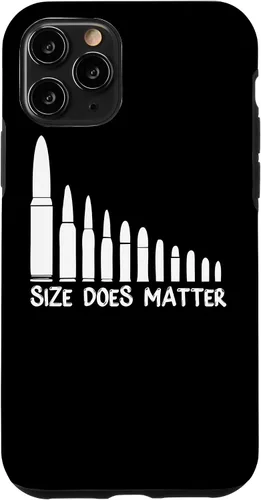 Vista 10 de iPhone 15 Size Does Matter Funny Gun Munición Bullet Size Matters Case