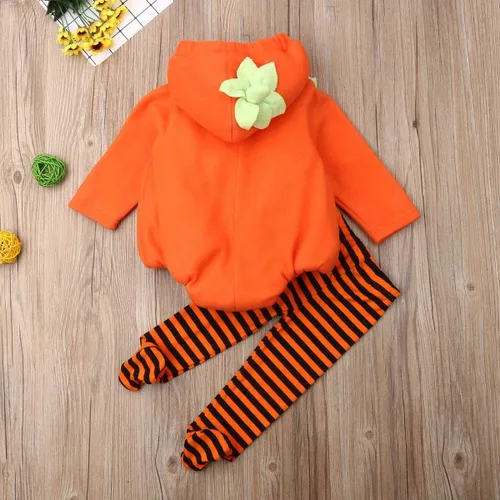 Vista 3 de Disfraz de calabaza de Halloween para bebés y niños pequeños