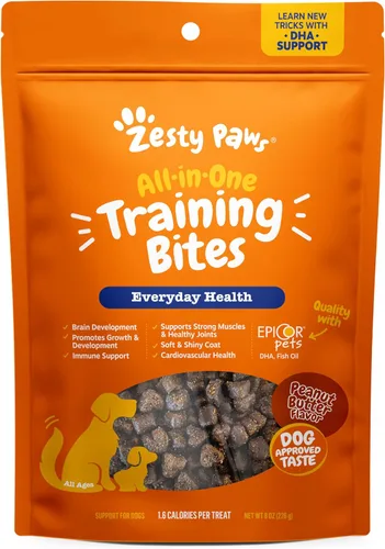 Vista 14 de Zesty Paws Golosinas de Entrenamiento para Perros y Cachorros - Golosinas para Perros para Entrenamiento - Masticables Saludables para Perros