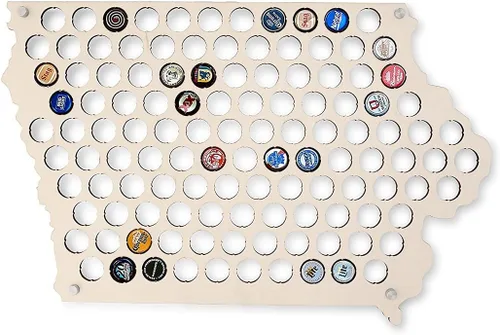 Vista 15 de Torched Tapa de cerveza Mapa Alabama, Estados Unidos tapa de cerveza titular decoración de pared, regalo para amantes de la cerveza para hombres