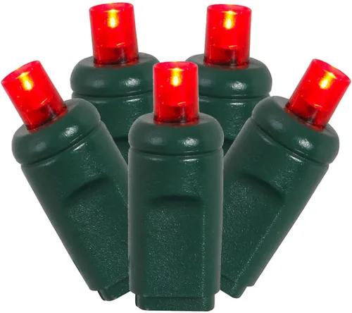 Vista 43 de Vickerman Juego de 100 luces LED GW WA Ec multicolor con LED gran angular de molde único, 36 pies