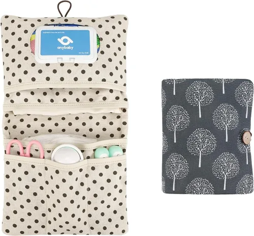 Vista 10 de Lmbabter Organizador extraíble para bolsa de bebé, bolsa de pañales con 6 bolsillos en total, bolso y bolsa de mano para mujeres, mamás, enfermeras