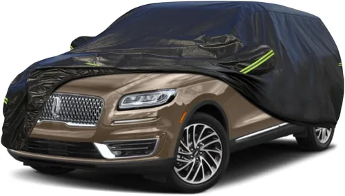 Vista 59 de KouKou Funda impermeable para automóvil SUV adecuada para BMW X1 de 2009 a 2025, 7 capas a prueba de viento para todo tipo de clima, cubierta