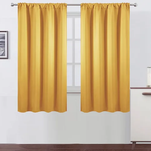 Vista 58 de LEMOMO Cortinas opacas de 42 x 54 pulgadas, juego de 2 paneles de cortinas con aislamiento térmico para oscurecer la habitación
