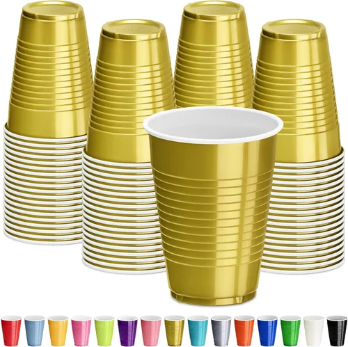 Vista 10 de DecorRack - Vasos desechables y reutilizables de 12 onzas para fiestas de cumpleaños, despedidas de soltera, campamentos, eventos en interiores y al