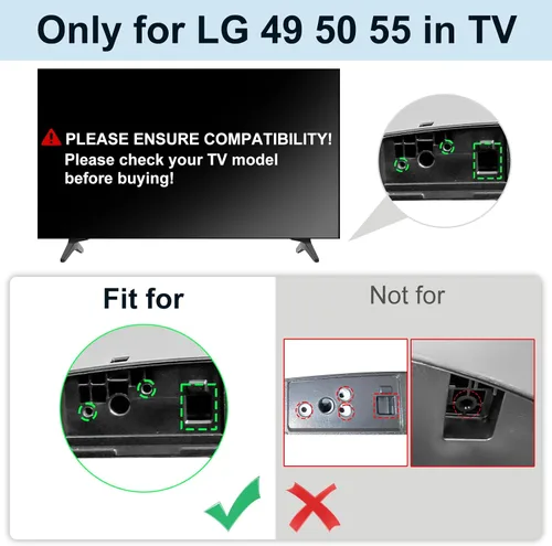 Vista 3 de Soporte de TV de 49 pulgadas, 50 pulgadas, 55 pulgadas, patas de TV LG para 55UJ6300, 55UJ6540, 55UK6200, 55UK6300, 55UK6500, 55LJ550M, 55UM7300