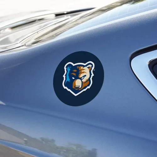 Vista 3 de Bob Jones University - Imán de círculo de vinilo con logotipo primario para coche