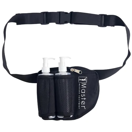 Vista 5 de Master Massage Bolsa de aceite de masaje para botella doble, bolsa de crema ajustable y bolsa de loción, kit doble, funda de loción para botella