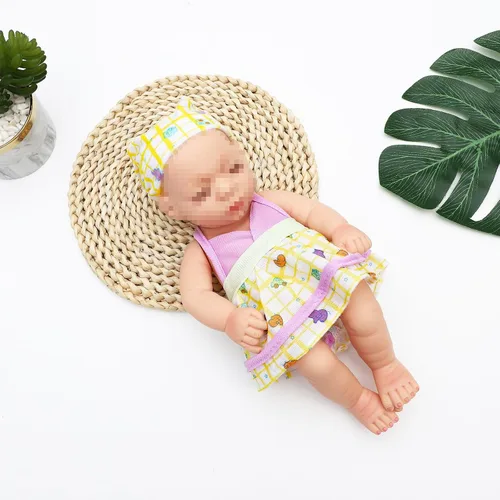 Vista 3 de SOTOGO 4 juegos de ropa de muñeca de bebé, trajes de trajes con 4 sombreros, ropa de muñecas y accesorios para muñecas de 10 y 11 pulgadas