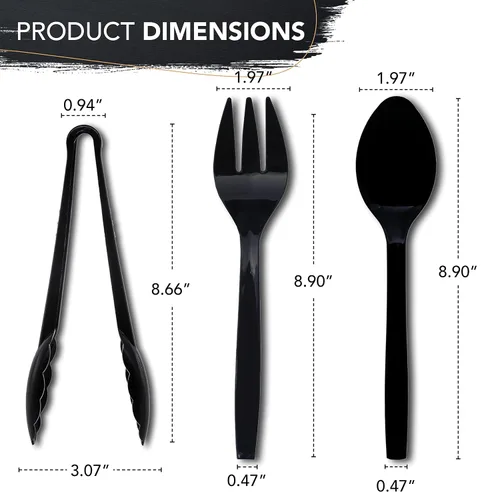 Vista 5 de Party Essentials Kit de servicio de bufé Elegance de 33 piezas, incluye estantes negros para rozar, sartenes de aluminio, sartenes de agua, latas