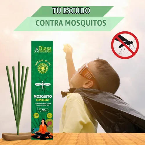 Vista 6 de Bless International-Repelente de Mosquitos-Varillas de incienso-75 piezas Natural-Orgánico a base